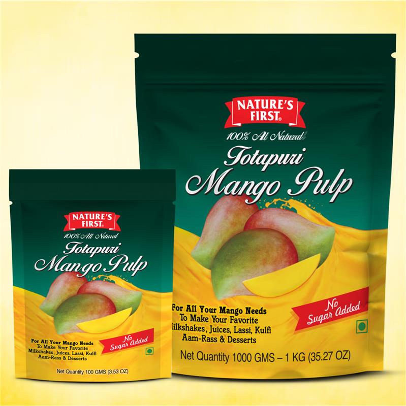 Totapuri Mango pulp Pouches