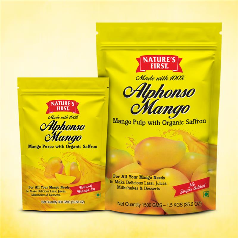 Alphonso Mango Pulp Pouches